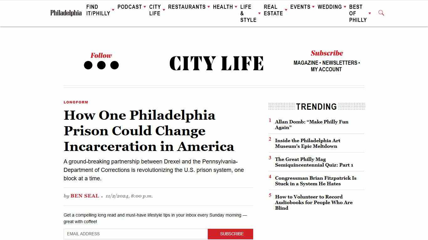 One Philadelphia Prison Could Change Incarceration in America